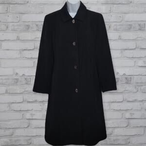 Regent Park Black Trench Coat Toggle Closure Womens Small